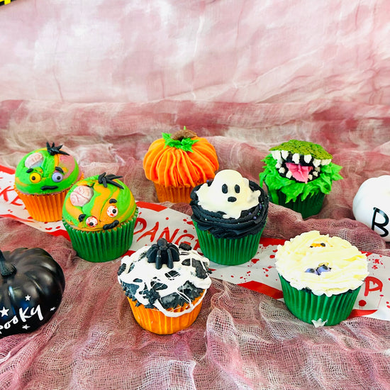 Spooky Cupcake Box – Halloween Cupcakes with Creepy Designs
