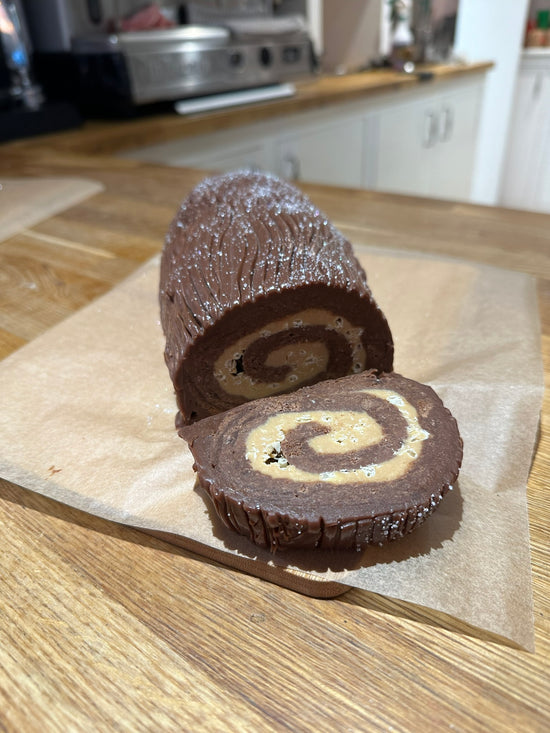Brownie Yule Log