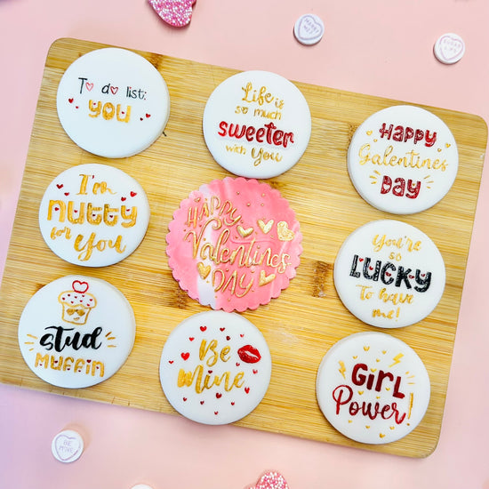 valentines cupcake toppers with mixed wording
